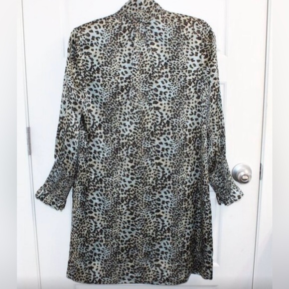 Rebecca Taylor Lynx Silk Shift Dress, Light Sage Size 6 - Picture 2 of 2